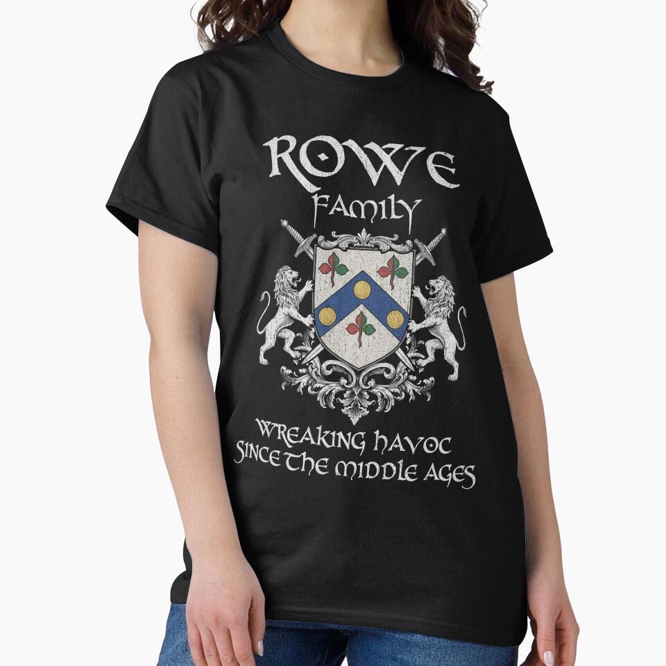 Rowe Family Crest – Medieval Heritage Emblem for Ancestry Lovers & Vintage Style Fans by 9X FR
