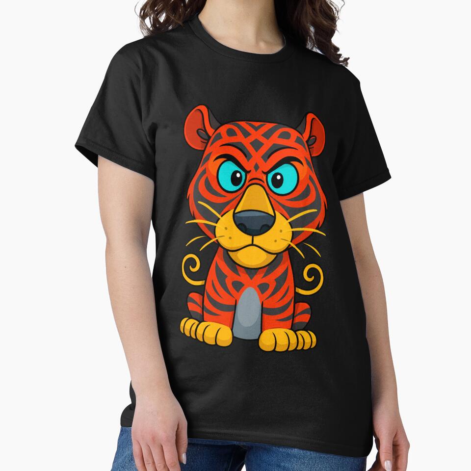 Cute Red Tiger Cartoon – Kawaii Colorful Animal by trpa04