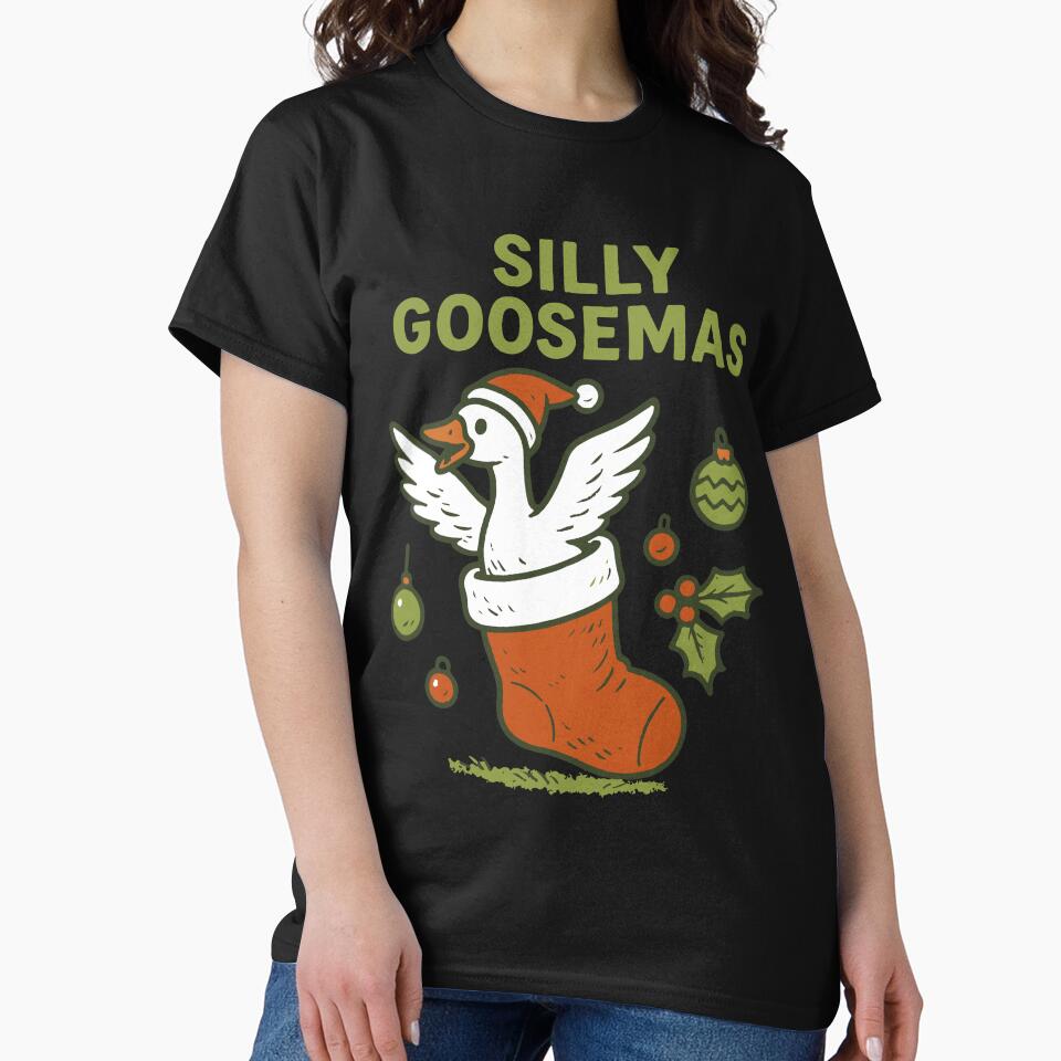 Silly Goosemas Goose Christmas Funny Santa by LuminOrb