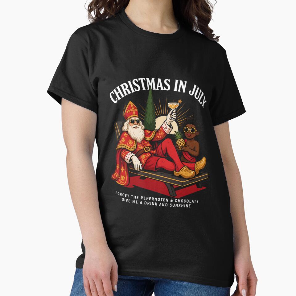 Christmas In July – Sinterklaas Funny Dutch Belgian Holiday Shirt Pepernoten Forget Gift V1 by DarylWelsh2024