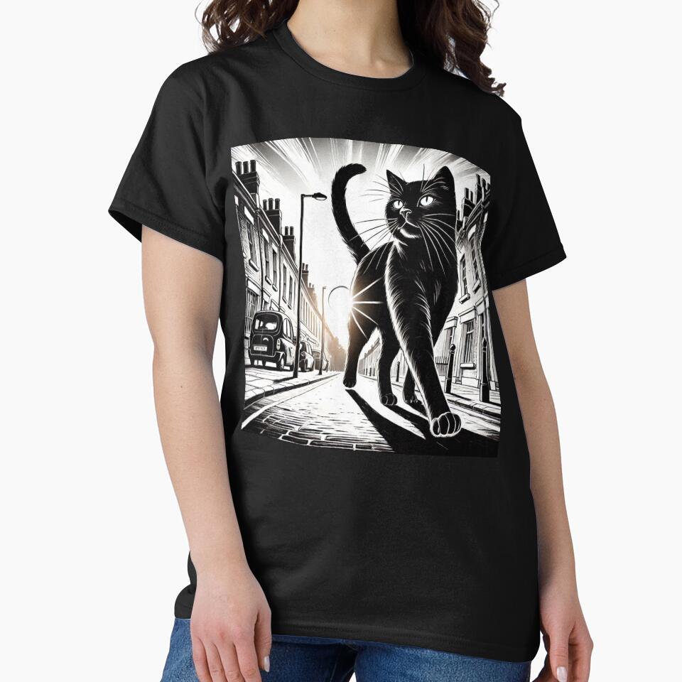 Black cat on th street by OneMoreShopHere