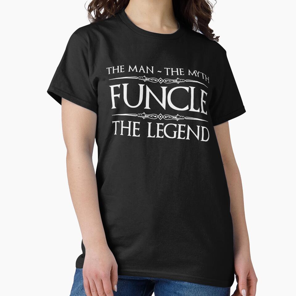 Funcle The Man The Myth The Legend - Funny Fun Uncle Gifts from Niece or Nephew for Birthday or Christmas by merkraht