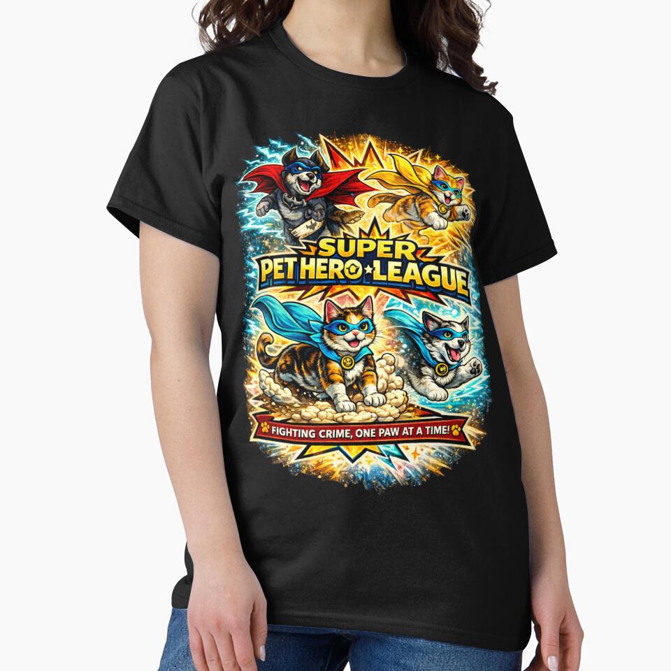Super Pet Hero League Fighting Crime One Paw At  Time by WildWonderfulWear