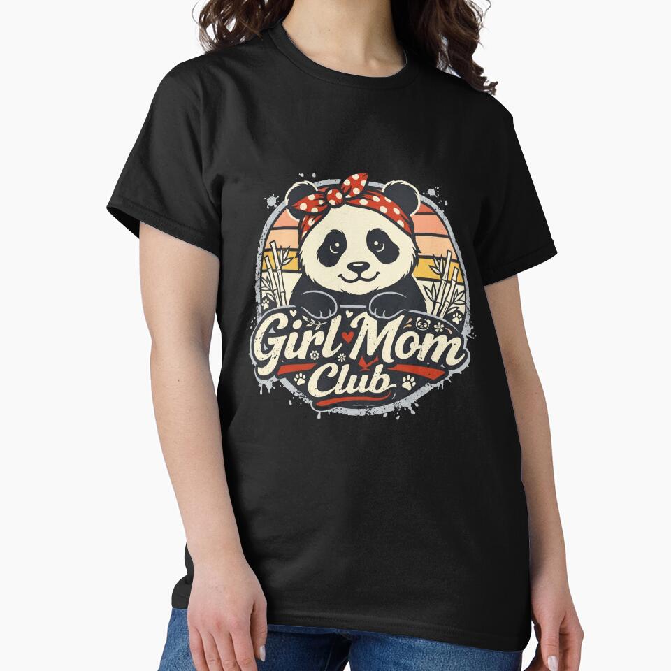 Girl Mom Club - Cute Panda by Graphic Vibe Designs