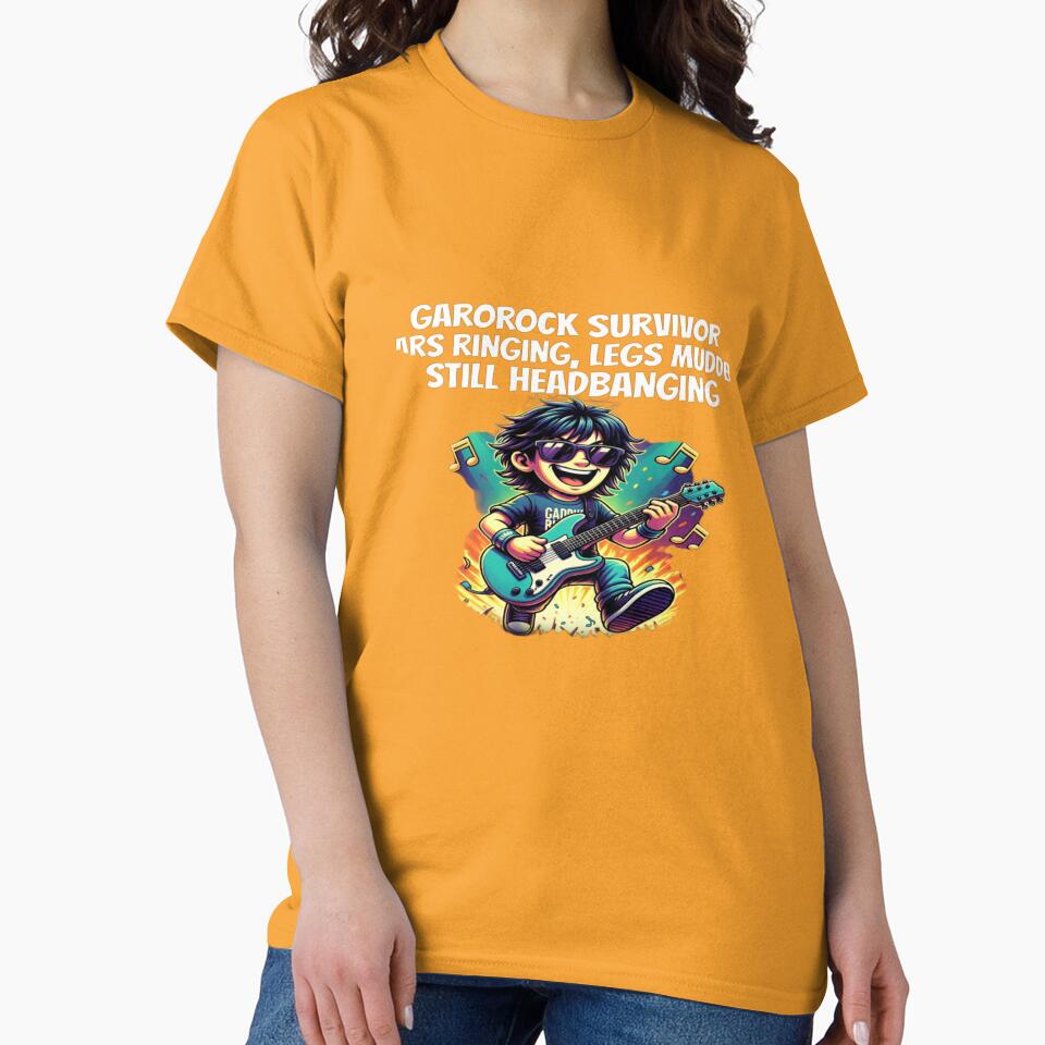 Garorock Survivor – Ears Ringing, Legs Muddy, Still Headbanging | Funny Rock Festival T-Shirt by Sushikidsntod