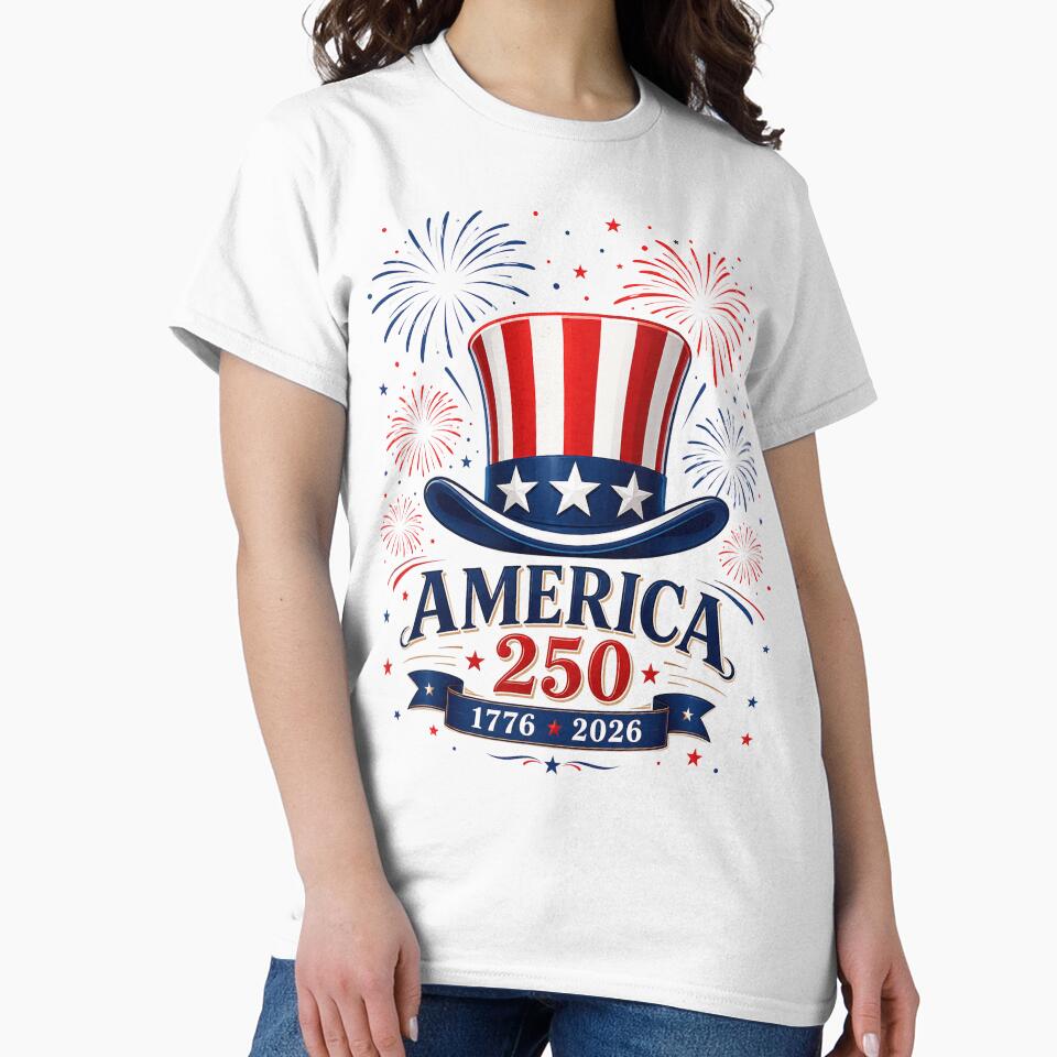 America 250 Patriotic Uncle Sam Hat 1776 2026 Design by elongatedjazz
