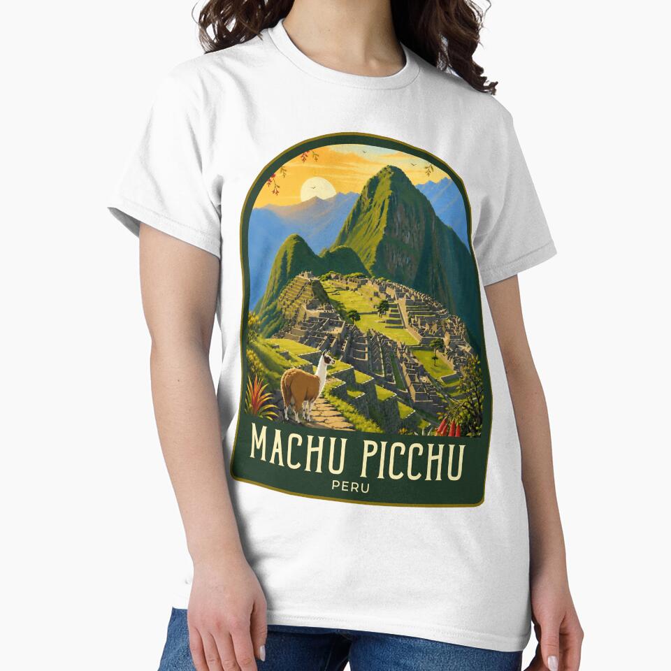 Machu Picchu Vintage Travel Illustration by HomeLivingCo