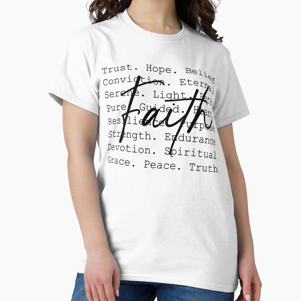 Faith Hope Love Believe Trust Christian Typography Faith Words by Daughter of a King Designs