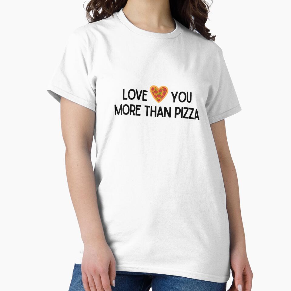 Love You More Than Pizza – Funny Valentine’s Day Pizza Lover Design by luckyhue