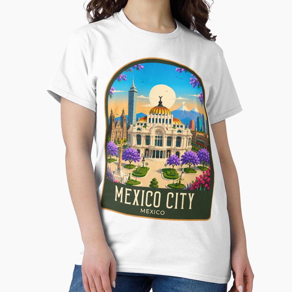 Mexico City Vintage Travel Illustration by HomeLivingCo