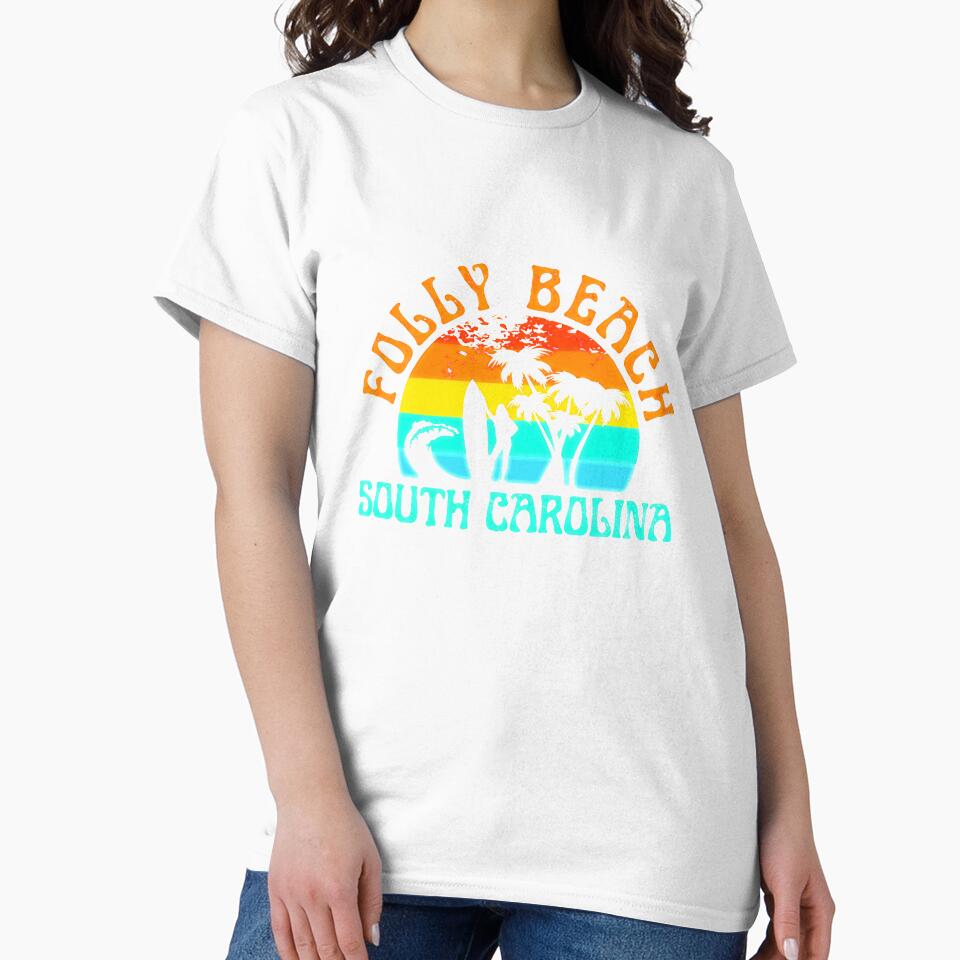Folly Beach South Carolina Surf Beach Surfer SC Girls Long Sleeve by ARMSTRONGKAY