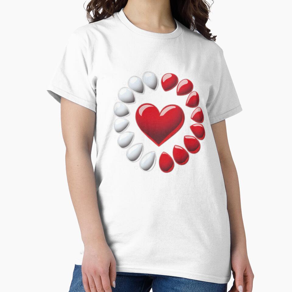 Valentines Day red and white heart,Valentine heart,valentine art,valentine design by Expressions-Sel