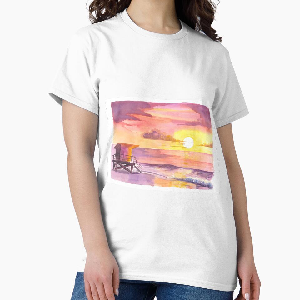 Miami Beach Florida Sunrise with Baywatch Tower by artshop77