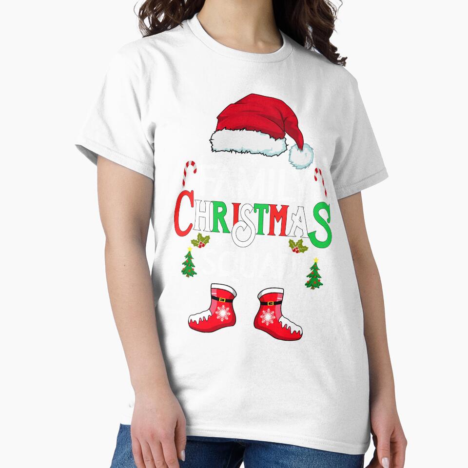 family christmas squad shirt, funny matching christmas 2023 crew xmas shirt by ZAIN JAMAL