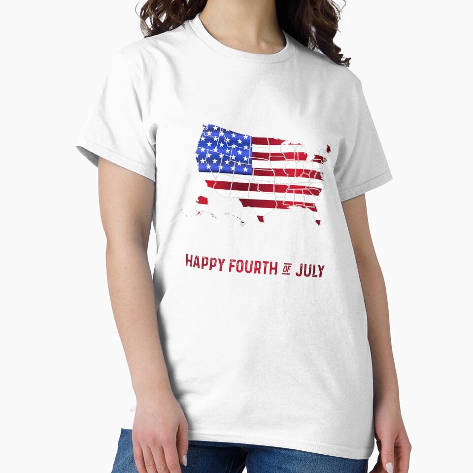 Happy Fourth Of July Independence Day on black background by UncleStuScience