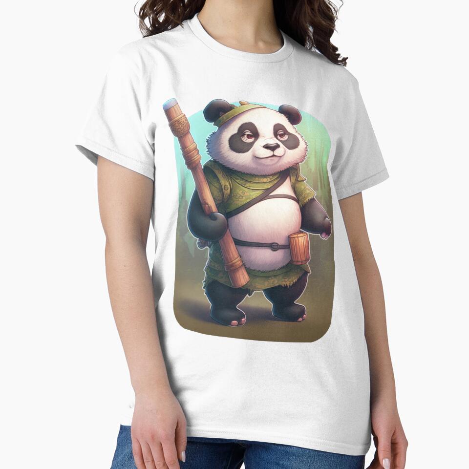Traveling Panda with a Bamboo Stick by MorningPanda
