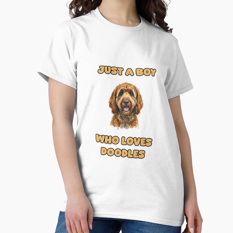 Just A Boy Who Loves Doodles Goldendoodle Labradoodle by NatureUnleashed