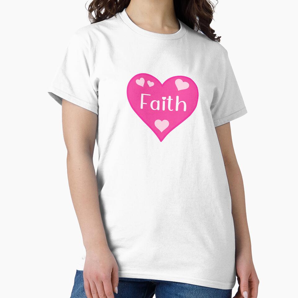 Faith Name Pink Heart by Jeallan Designs