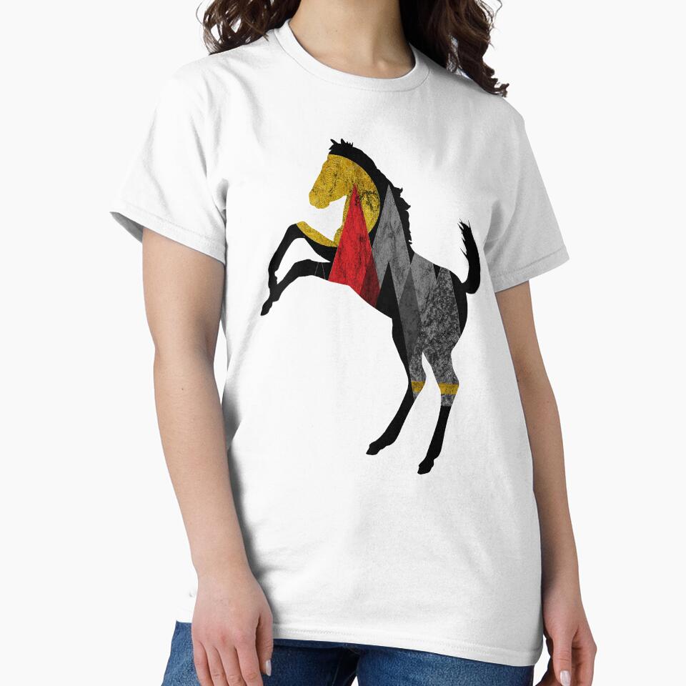Mustang Horse Nordic Mountains Minimalist Art by SoccaTamam