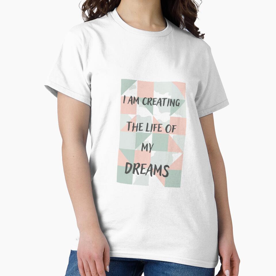 I am creating the life of my dreams, inspirational life quote (color palate, color palette) by Sanaura