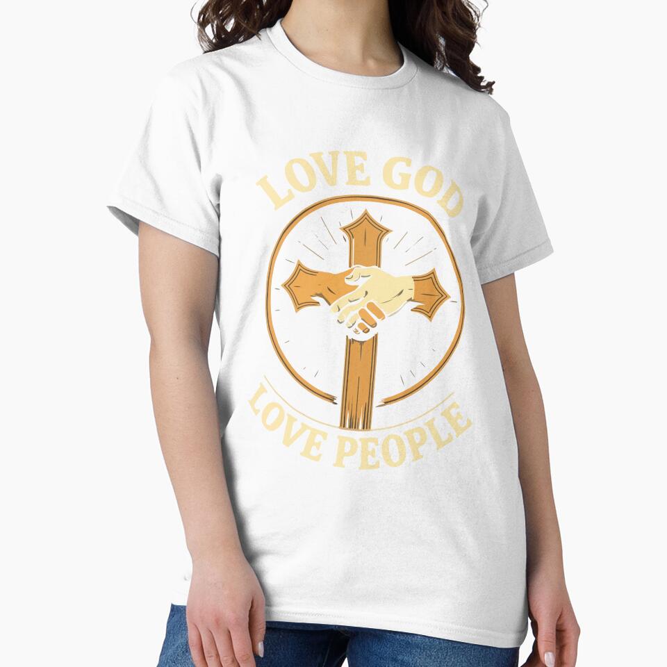 Love God Love People Christian Faith Inspirational Gift by kiralynstration