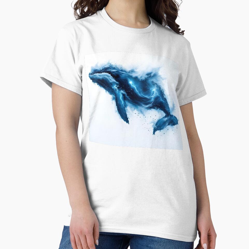 Storm Whale Lightning World Ocean Day Art Print by DreamyWallVibes