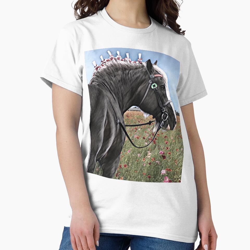 CLYDESDALE AND POPPIES, HORSE ART AND PHOTOGRAPHY by Barbara Jean Photo Art And Design