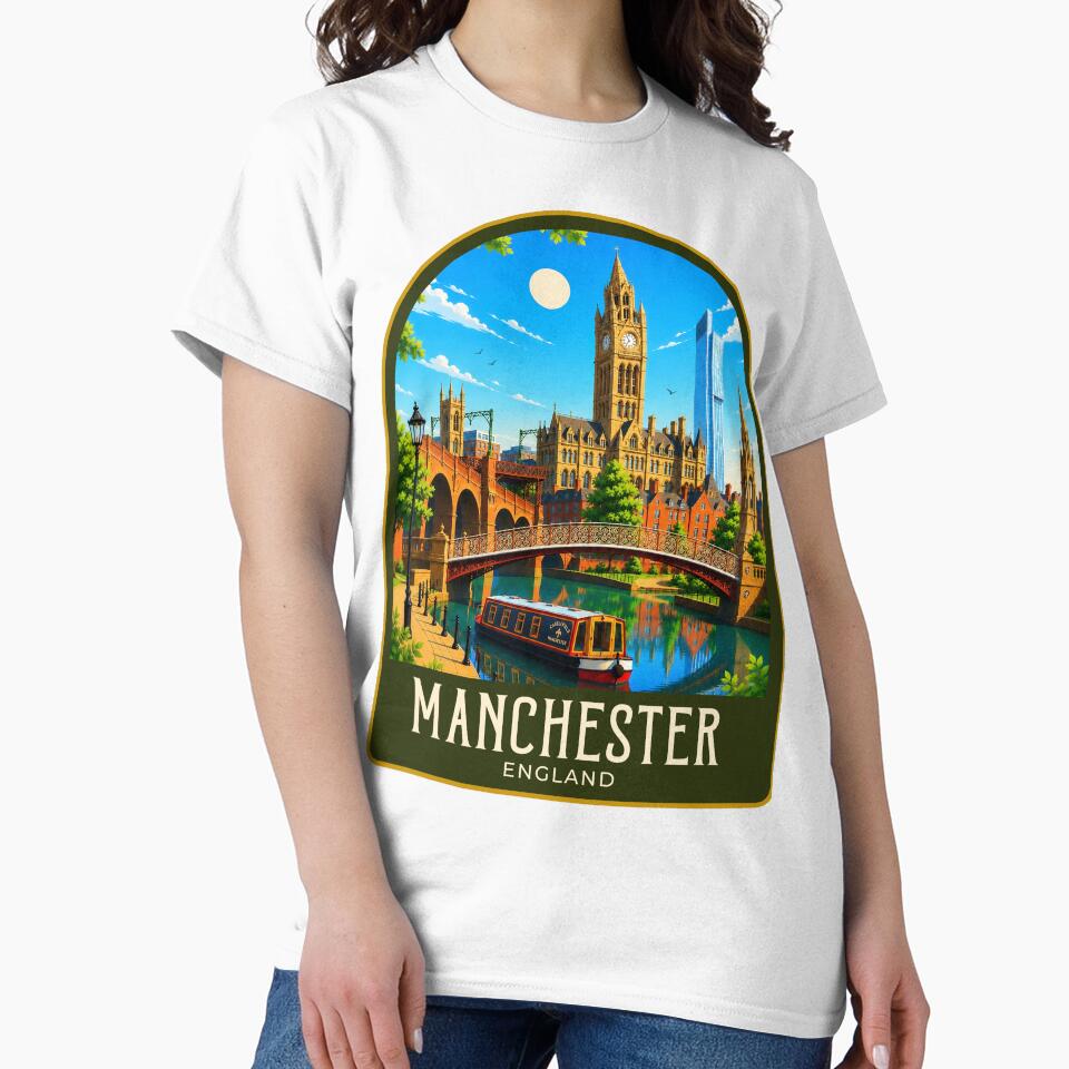 Manchester Vintage Travel Illustration by HomeLivingCo