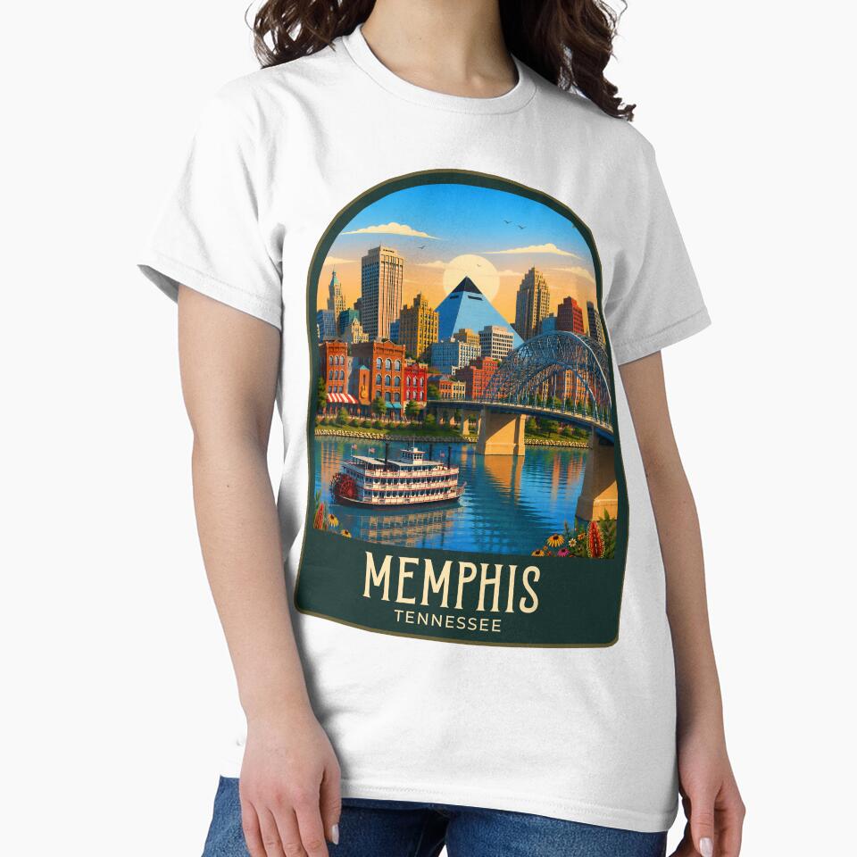 Memphis Vintage Travel Illustration by HomeLivingCo