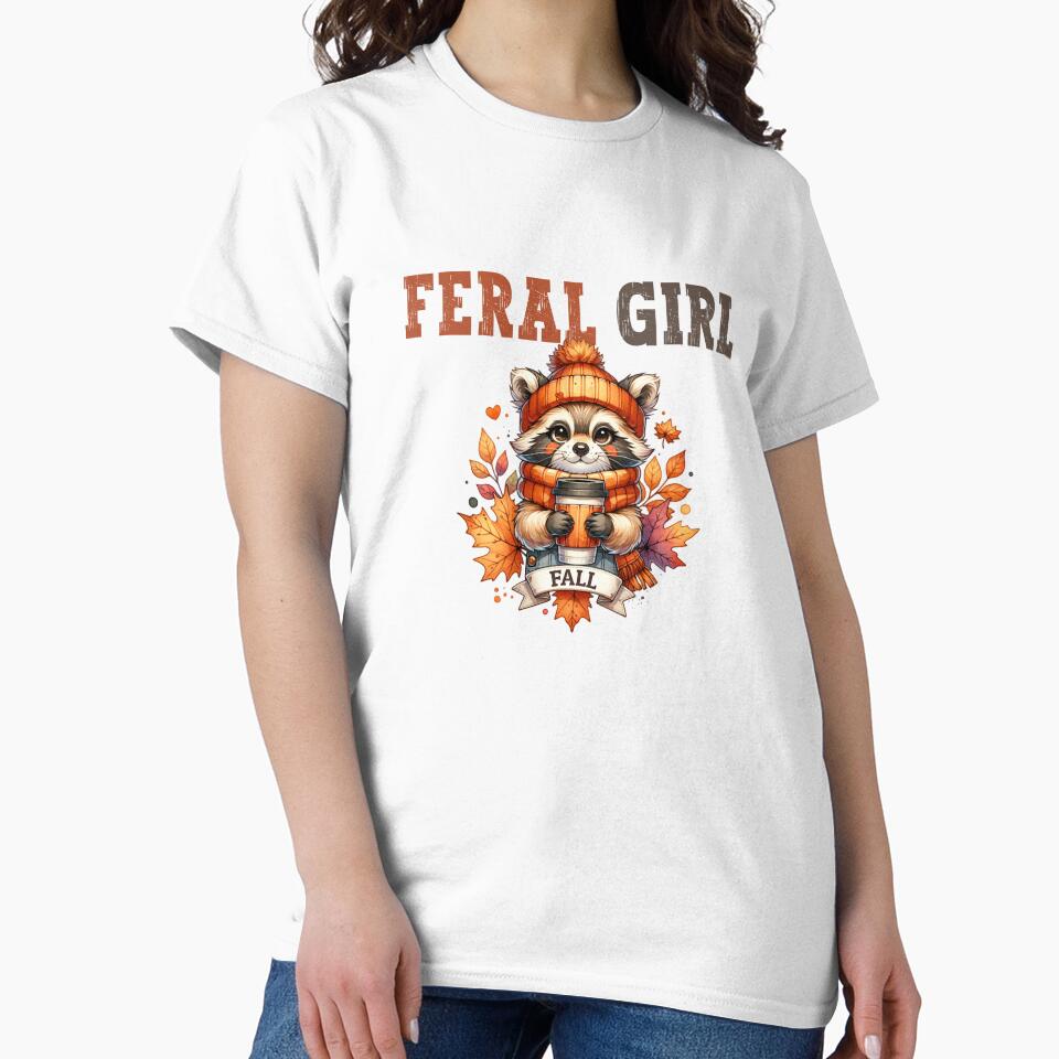 Feral girl fall stickers by TeeUp2
