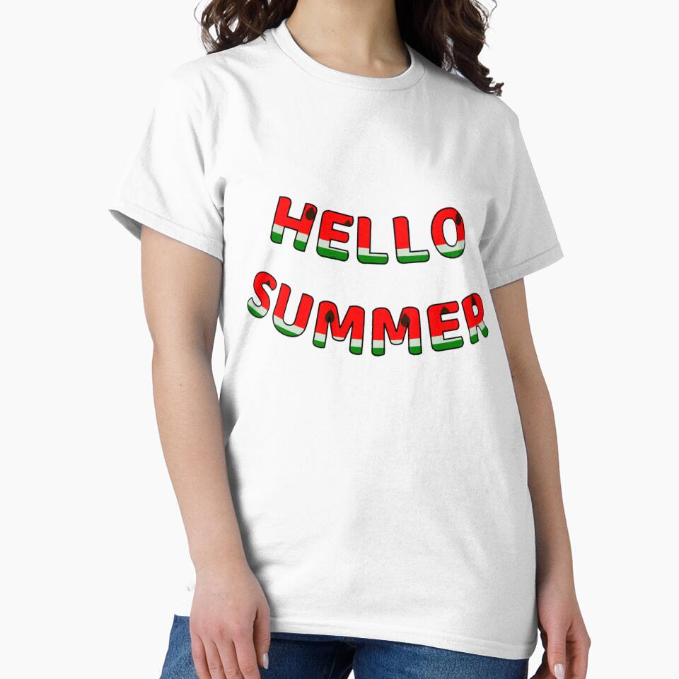 Hello Summer – Watermelon Inspired Fun PNG Design by B-M-Store