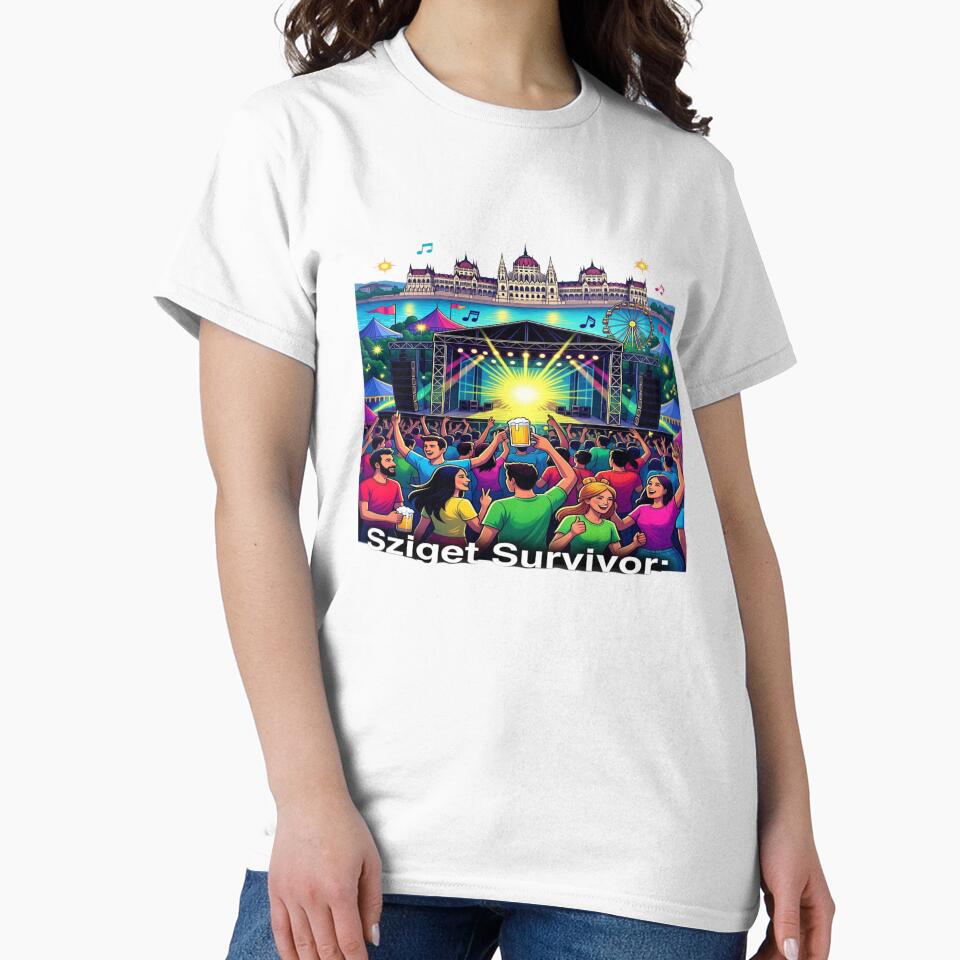 Sziget Survivor | Funny Budapest Music Festival T-Shirt | Festival Lover Graphic Tee | Concert Camping Shirt | Hungary Festival Gift by Sushikidsntod