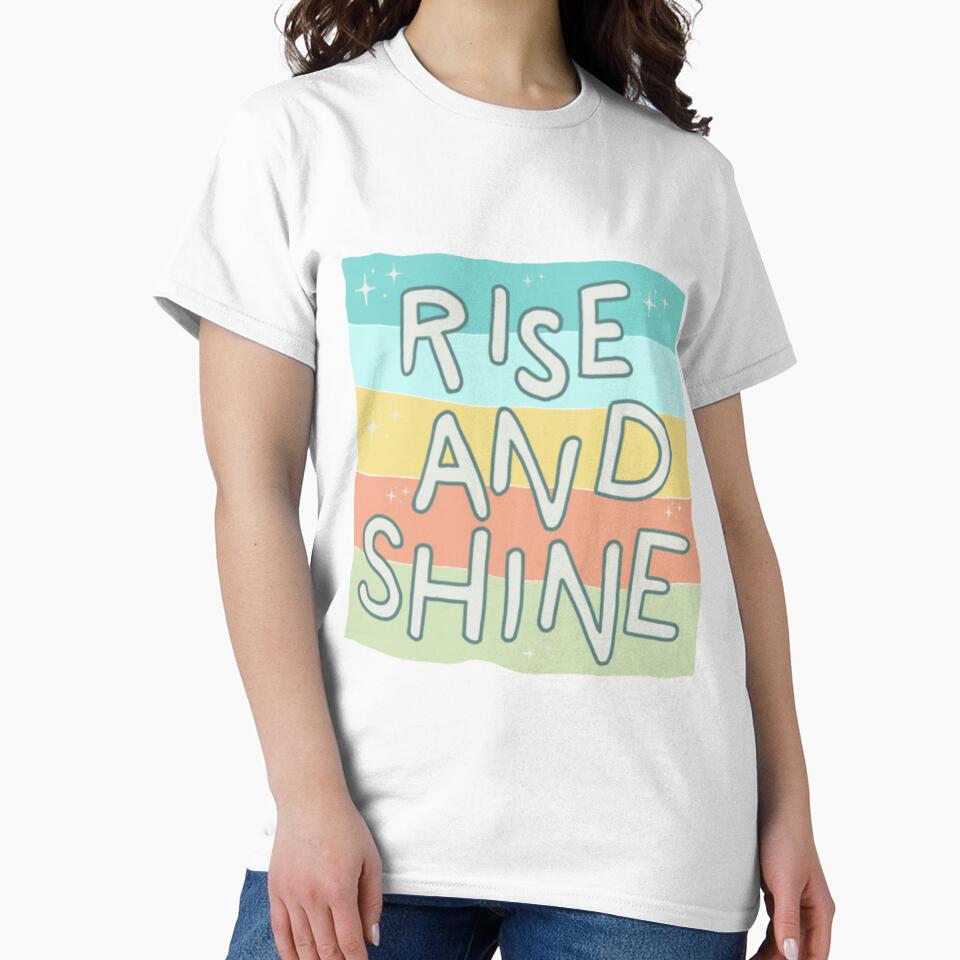 Rise and shine, inspirational life quote (colour palette background, color palete) by Sanaura