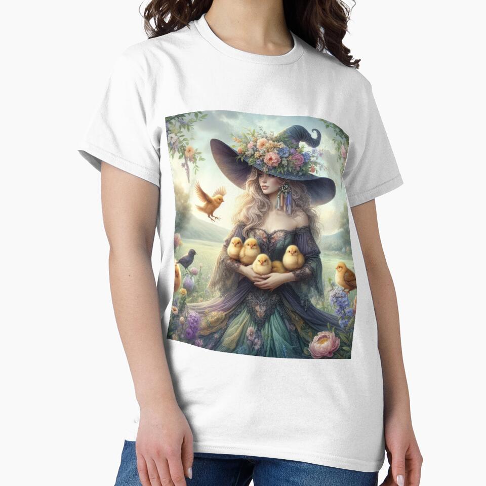 beautiful woman with chicks fantasy easter landscape by Expressions-Sel