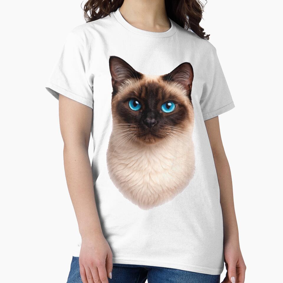 Captivating Siamese Cat: Intense Sapphire Blue Eyes on a transparent background by Clavivs