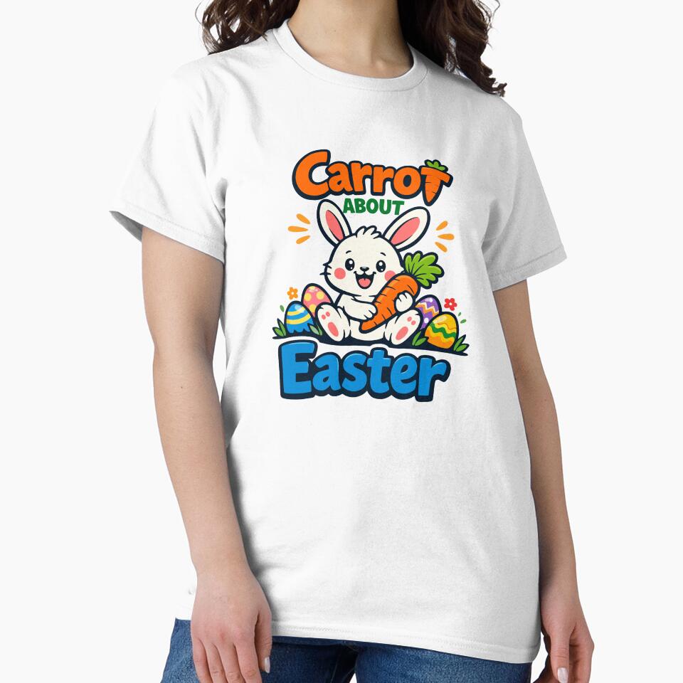Carrot About Easter Bunny Cute Retro Design by Mikoff04-arts