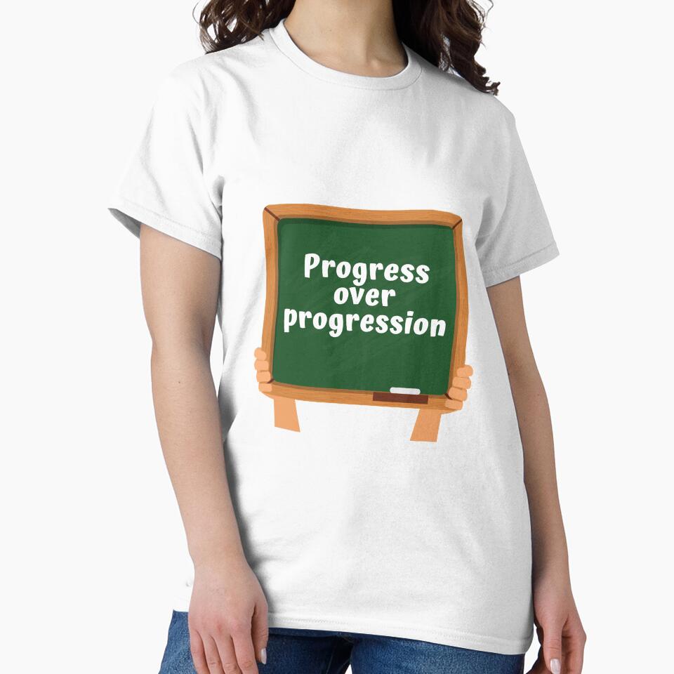 Motivational Progress Over Perfection Back To School Teacher by Water Flick