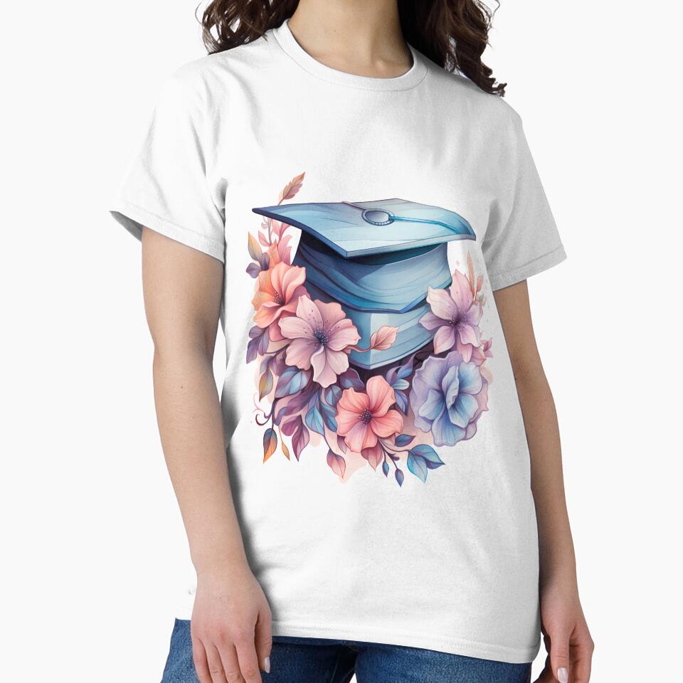 Floral graduation cap by PawsandPages