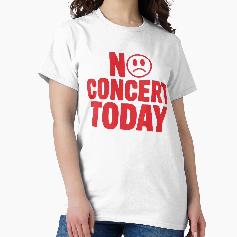 No Concert Today Minimalist Funny Sad Face Design by TeeLabDesign