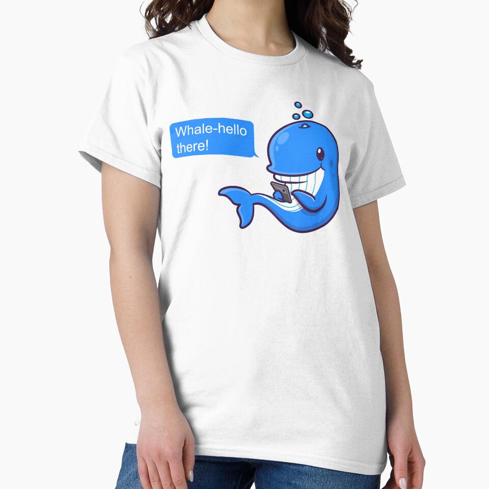 Whale hello there - funny whale greeting on phone by messy-nessie