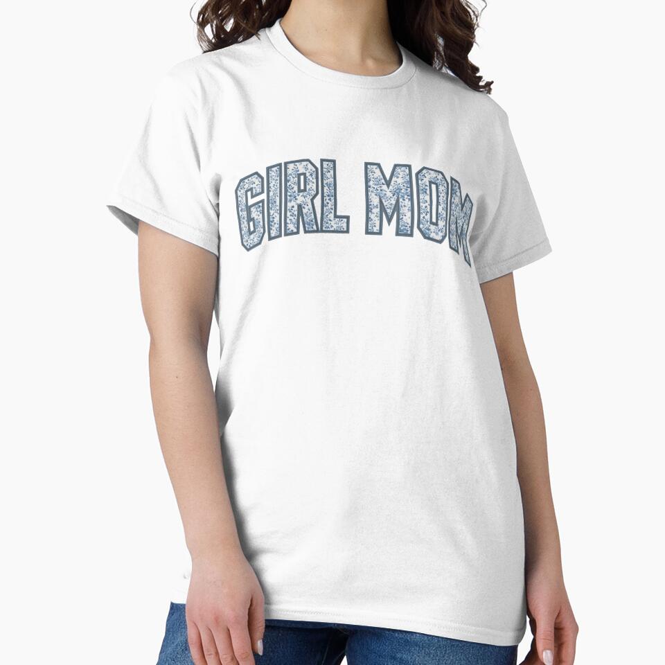 GIRL MOM Floral Lettering Design, toile floral girl mom, girl pregnancy announcement, girl mom, Mother's Day gift, cute mom by Kina-design