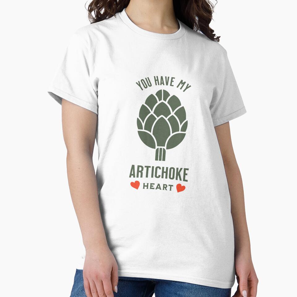 Artichoke Heart Love Funny Vegetable Valentine by AntiqueImages