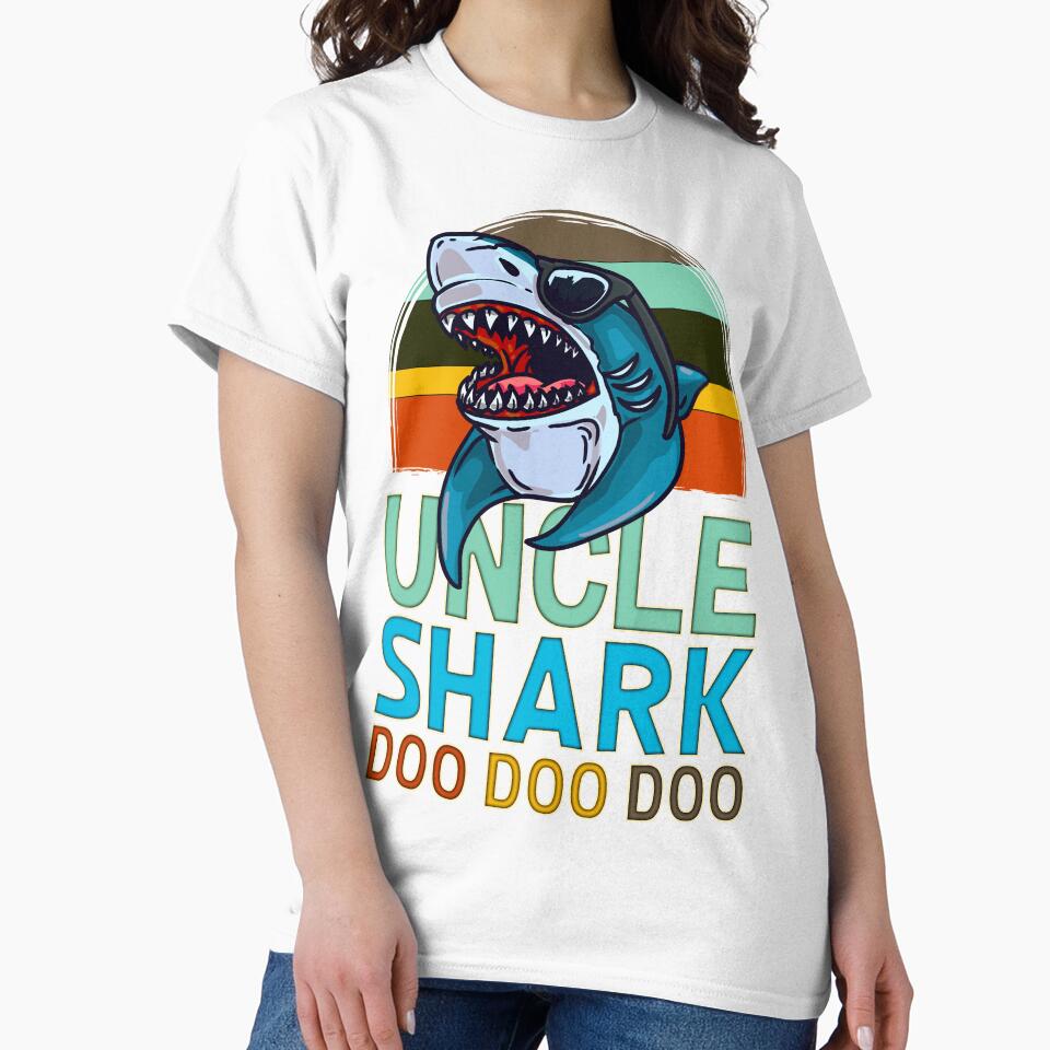 Uncle Shark Doo Doo Uncle Gifts by Hananiah Merch