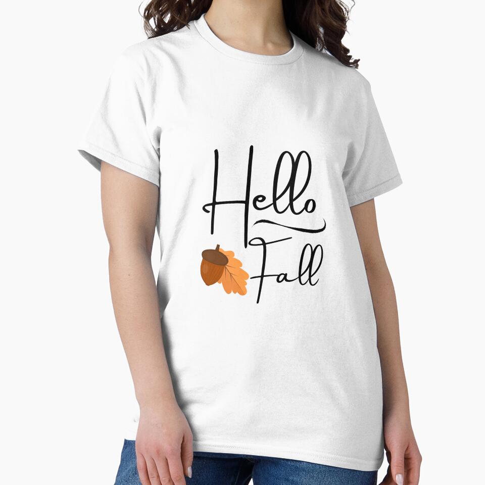 Hello Fall Design with Leaves and Acorns by guidedbydesign
