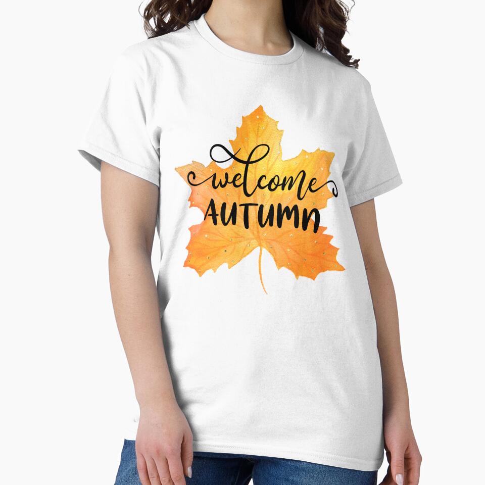 Welome Autumn Maple Leaf- Fall Autumn Season Gifts by younghopes
