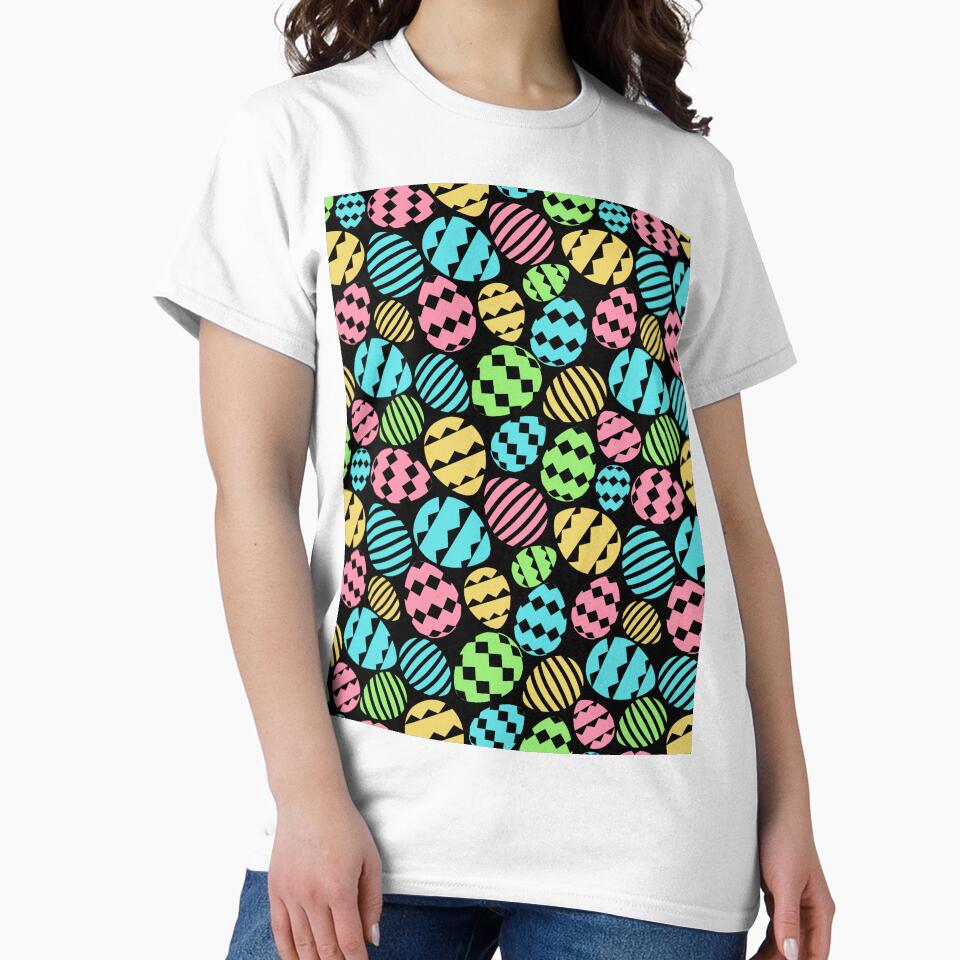 easter eggs colorful pattern by cutecrazytshirt