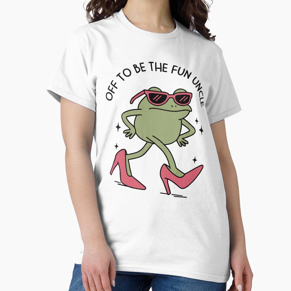Off to Be the Fun Uncle Pregnancy Reveal for Sister Funny Frog Future Uncle Baby Announcement Gift by gunaone-design