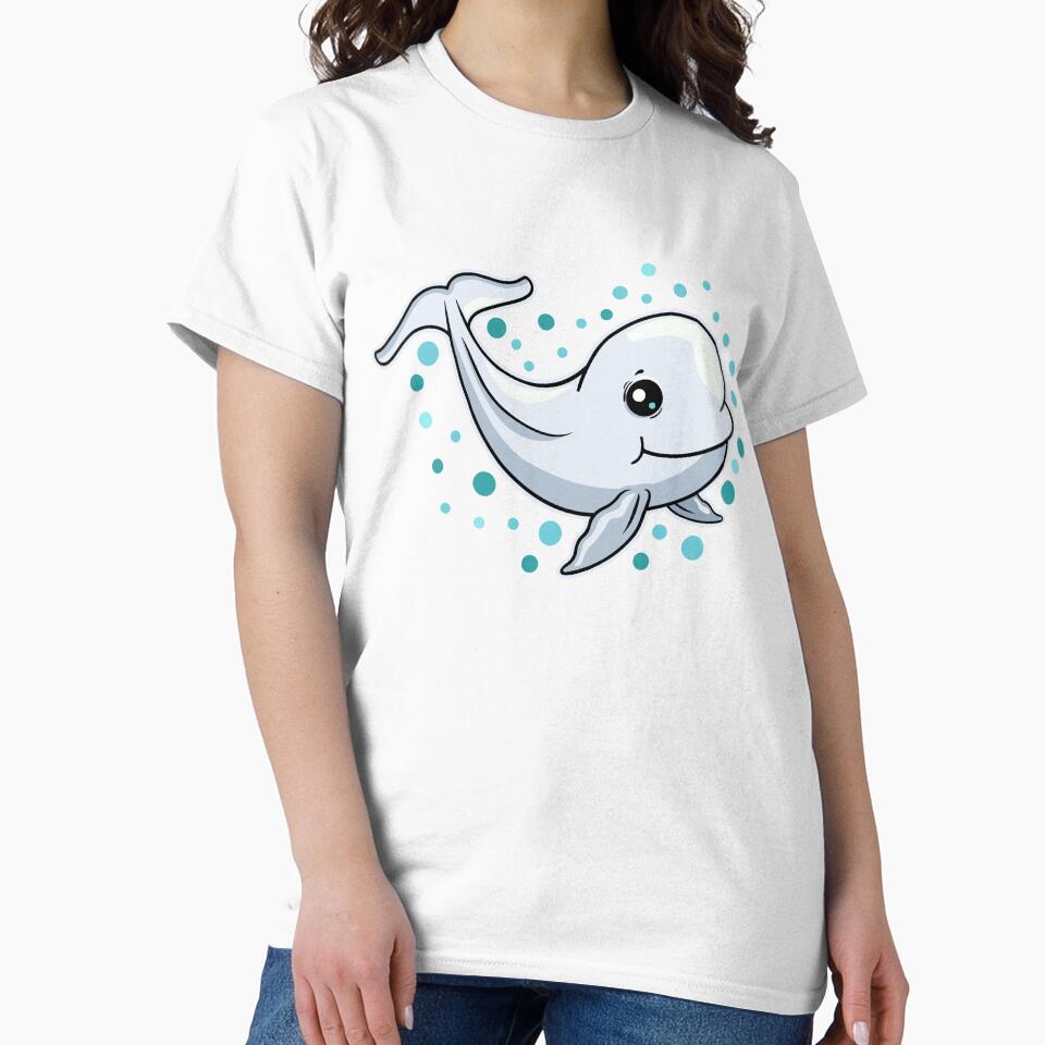 Cute Beluga Whale Gift Women Underwater Beluga Whale by DSWShirts