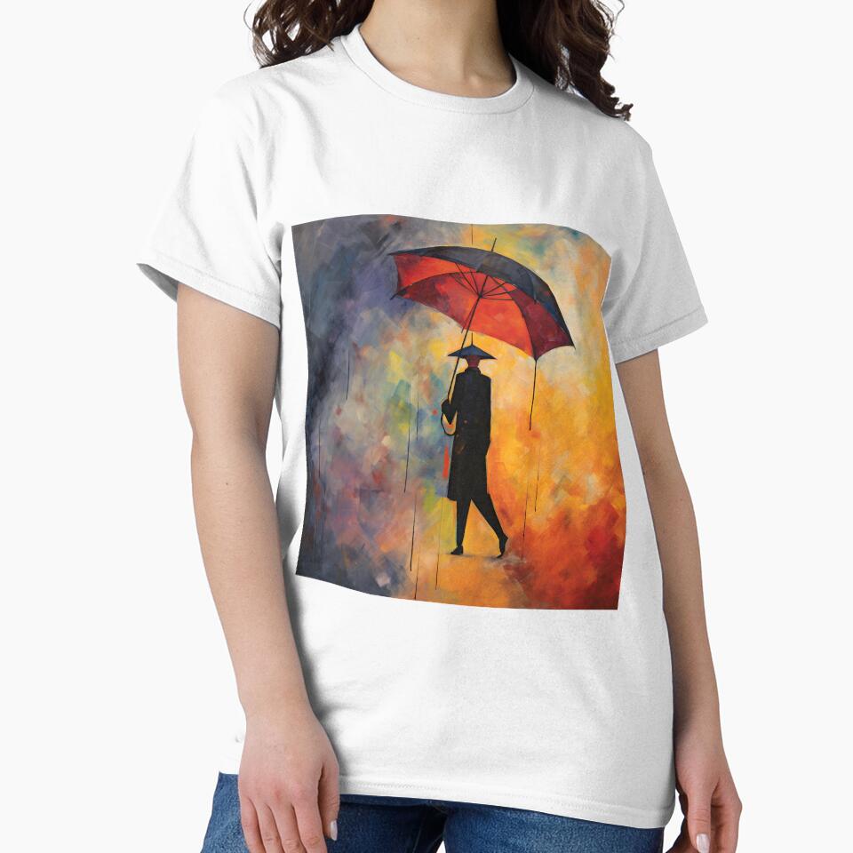 Romantic Man with Umbrella by KookyStudioArt