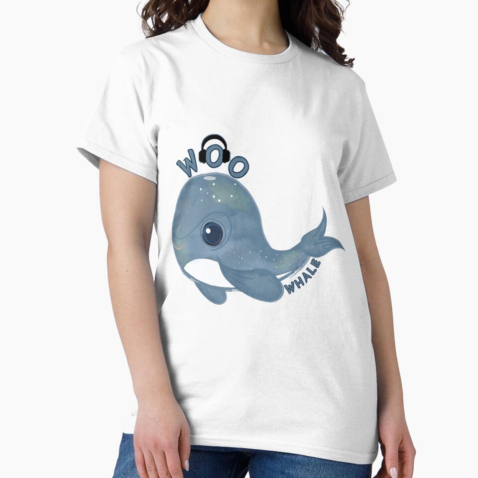 Blue Woo Whale Design by 5Petals